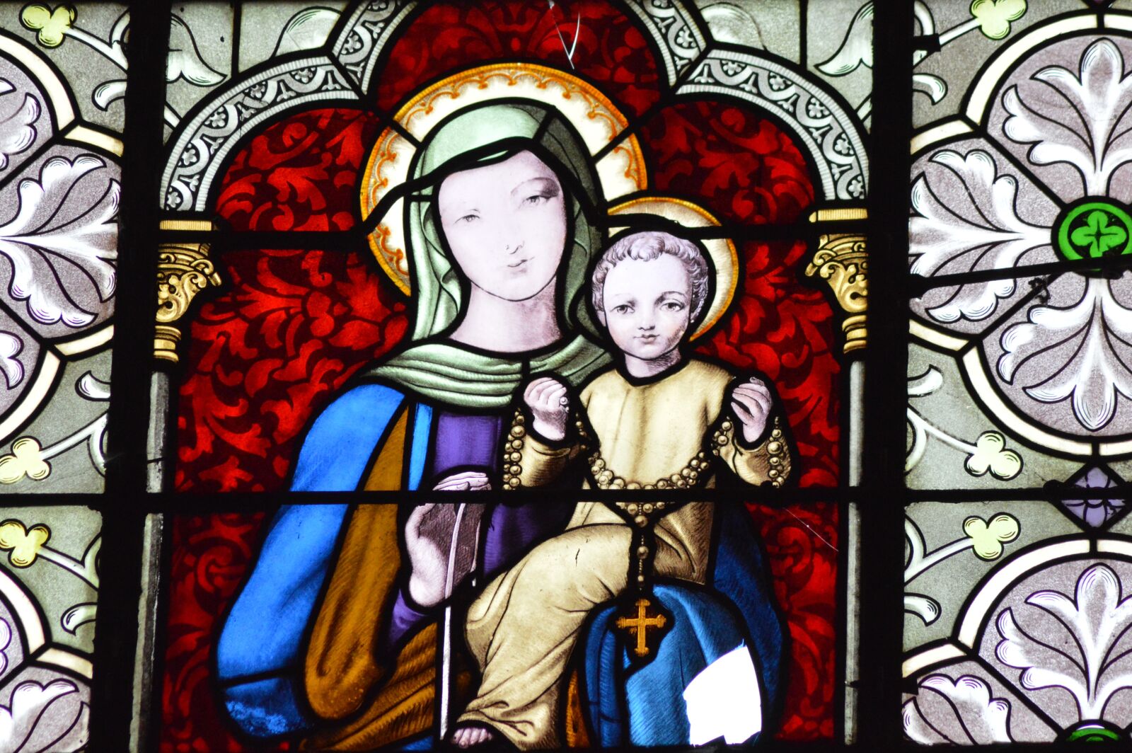 Nikon D3200 sample photo. Stained glass, mary, jesus photography