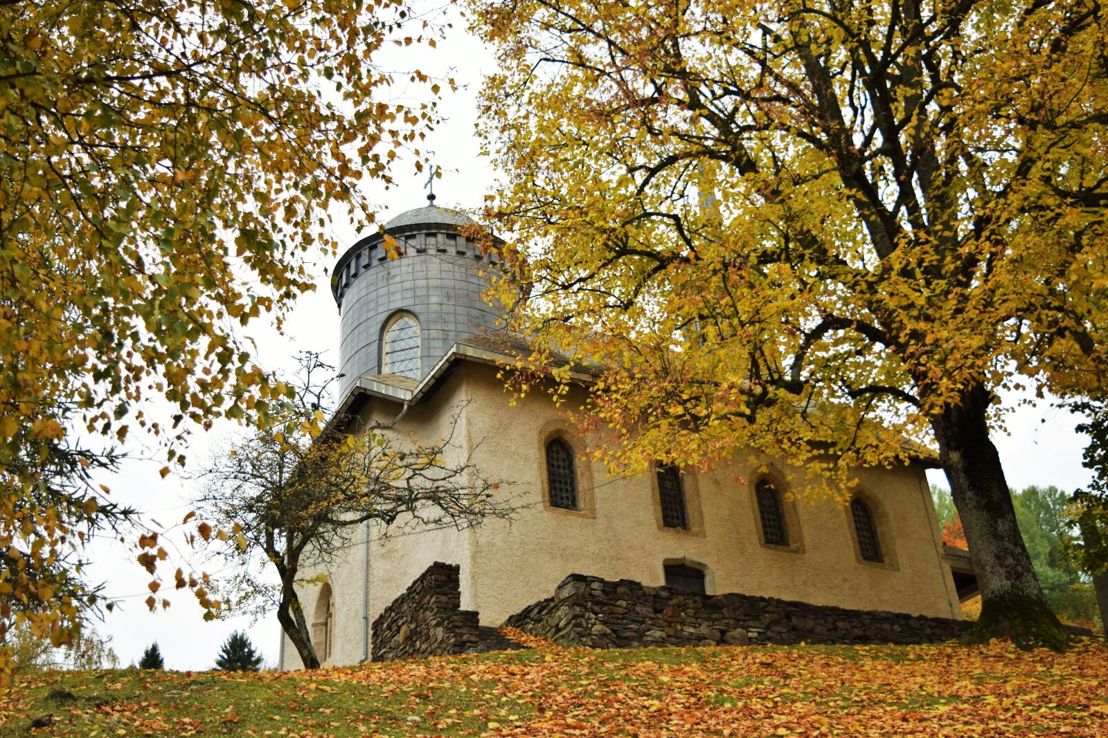 Nikon D3300 sample photo. Fall, church, landscape photography