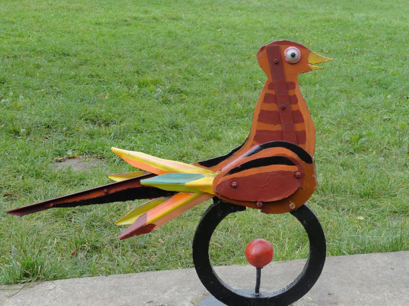Sony Cyber-shot DSC-H70 sample photo. Bird, artificial, wheel photography