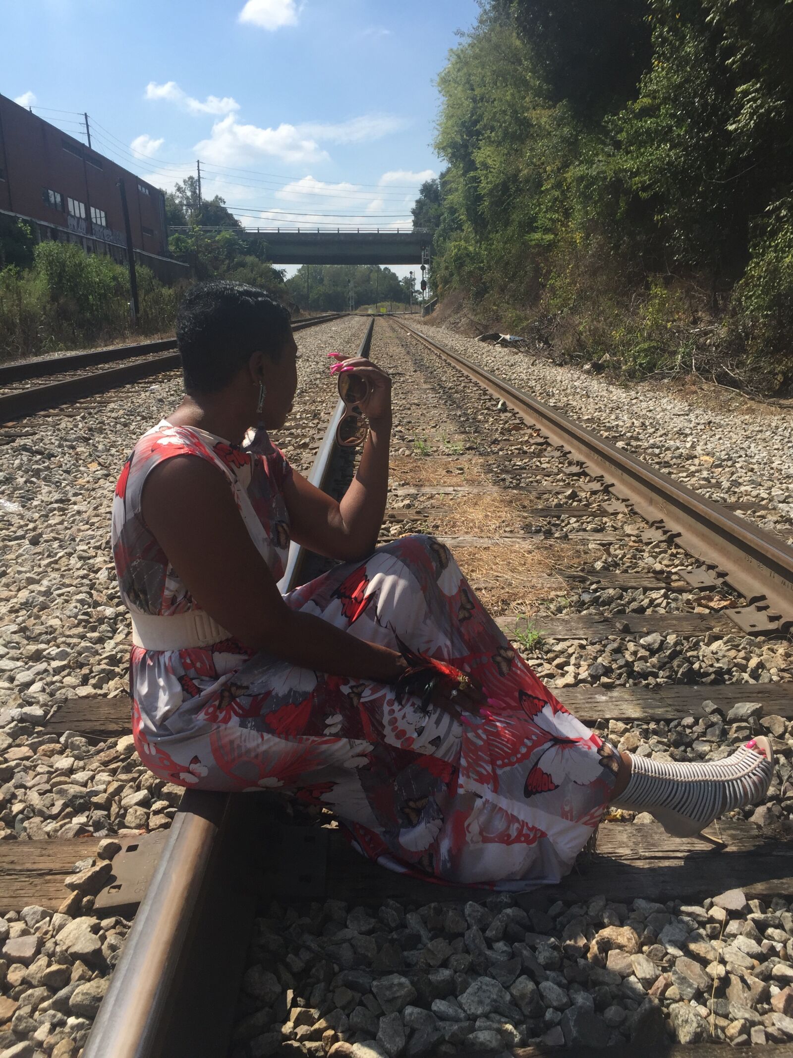 iPhone 6 back camera 4.15mm f/2.2 sample photo. Direction, train tracks, destination photography