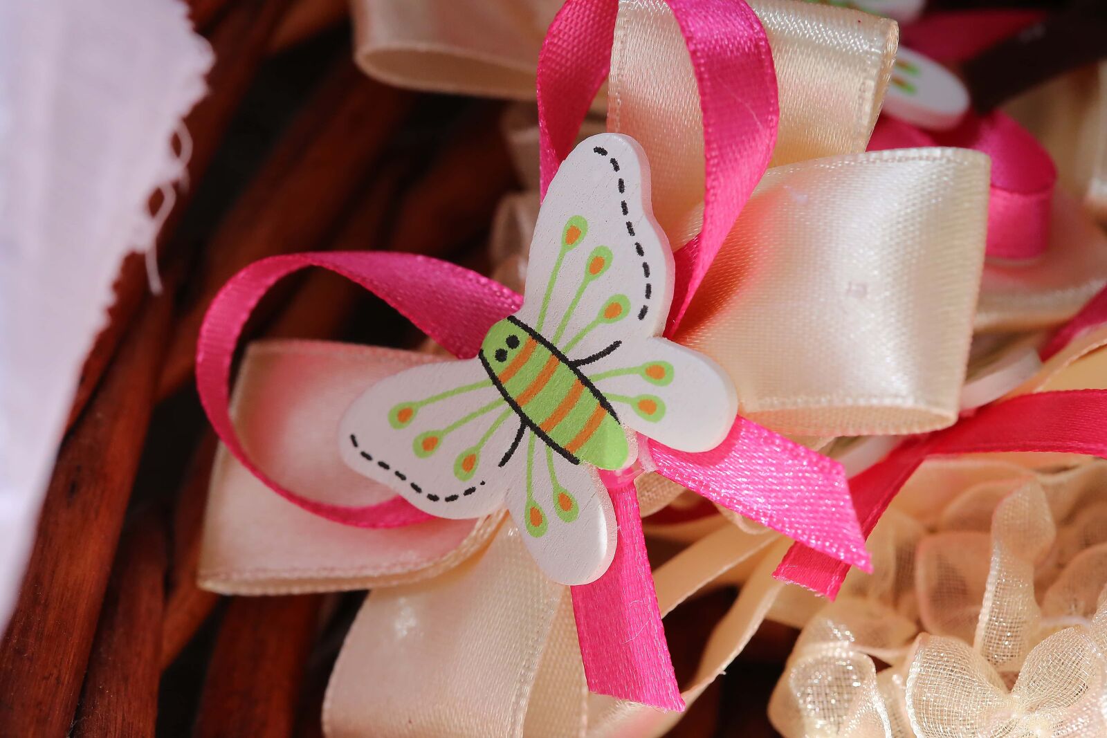 Canon EF 100mm F2.8 Macro USM sample photo. Butterfly, handmade, ribbon, decorative photography