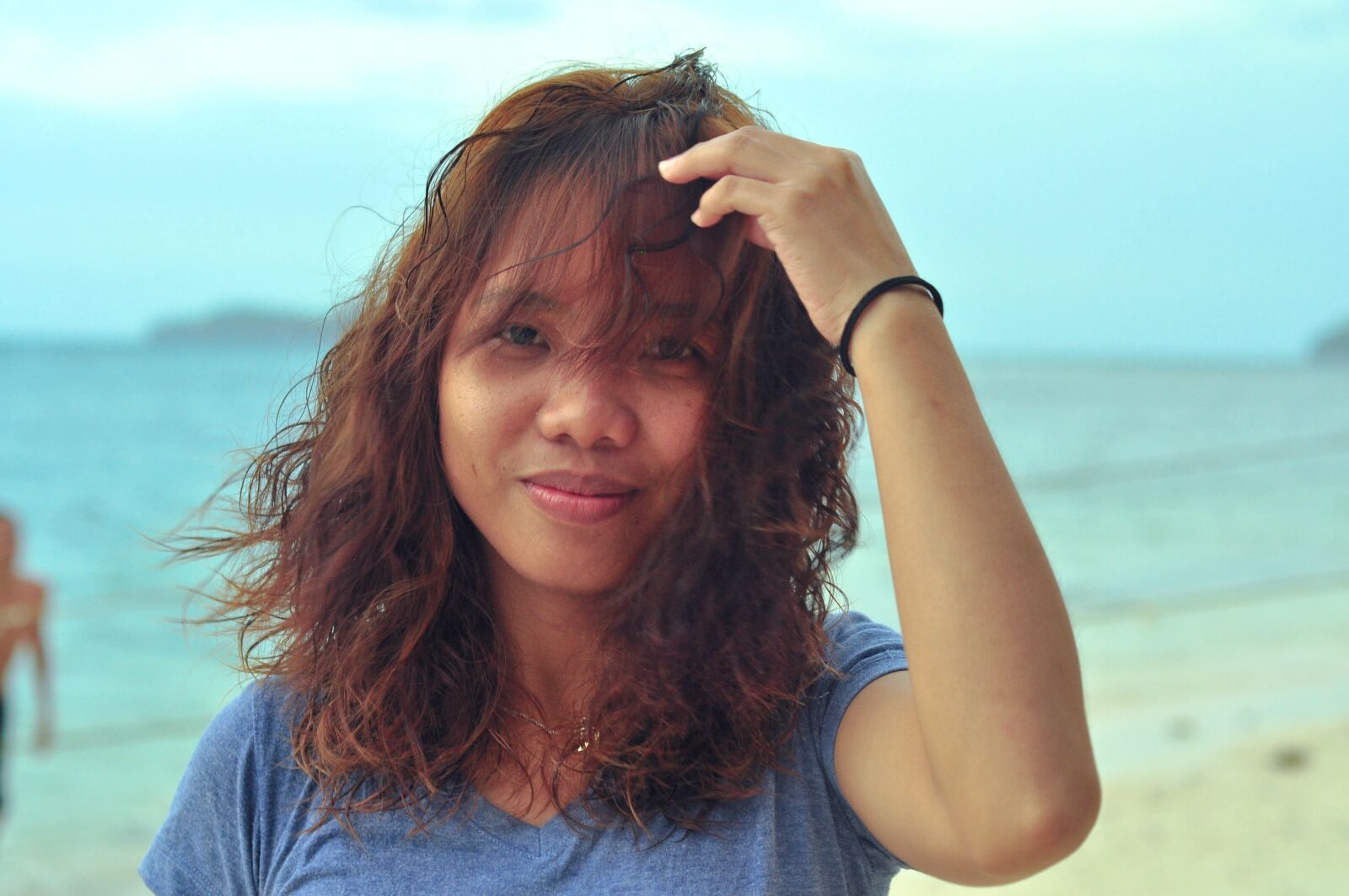 Nikon D5000 sample photo. Girl, nature, ocean photography