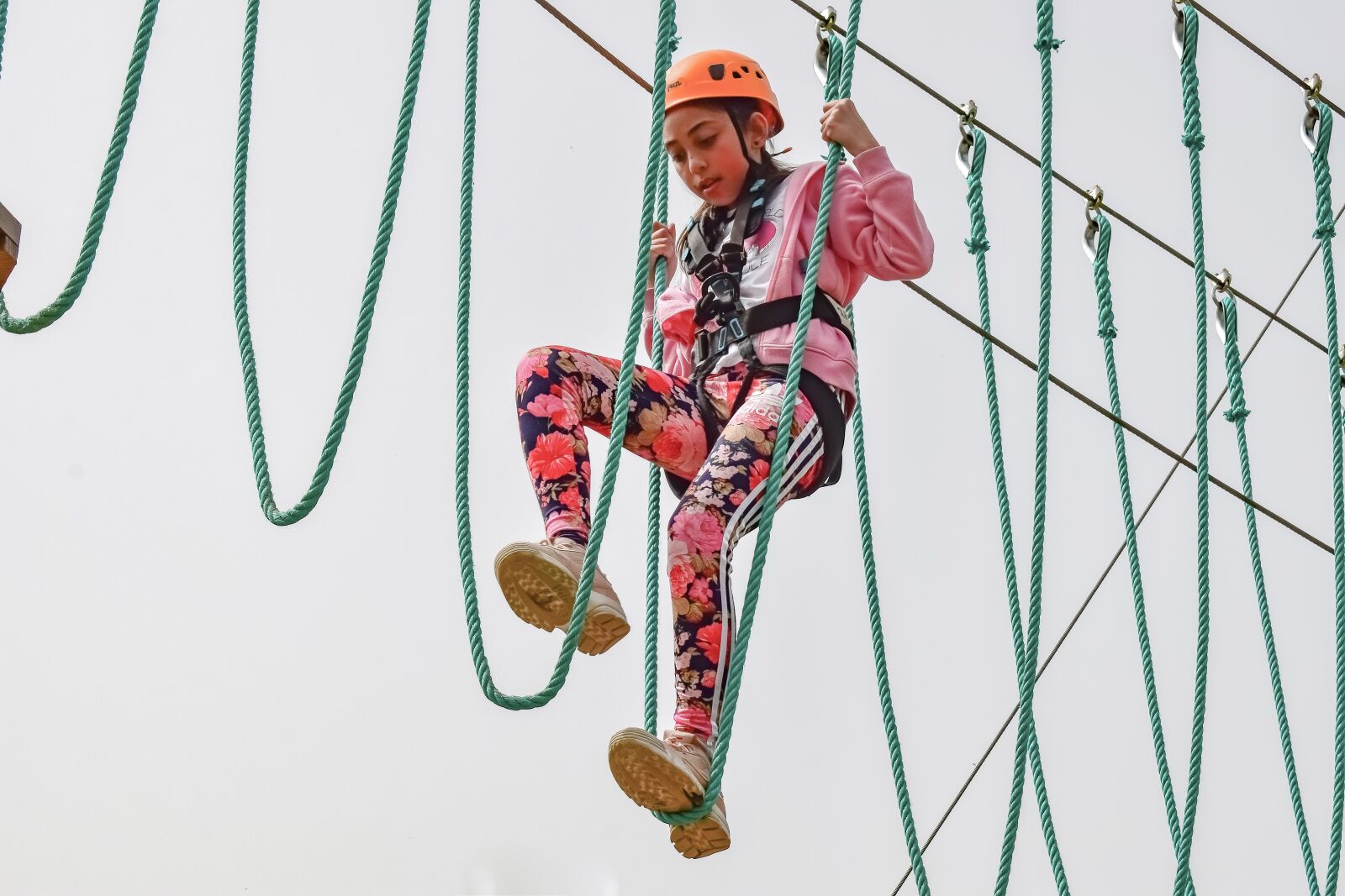 Nikon D3300 sample photo. Adventure park, ropes, girl photography