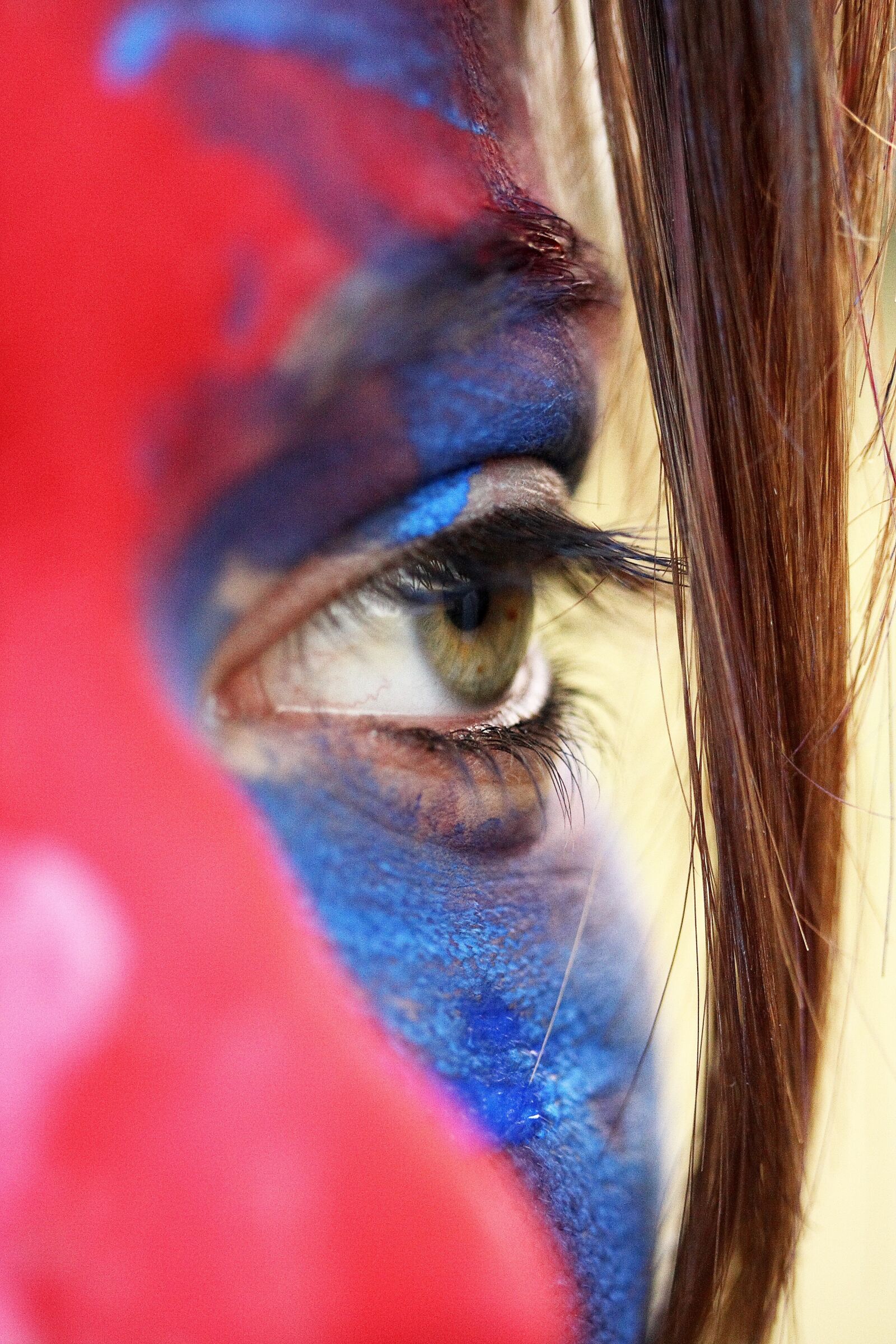 Canon EOS 40D sample photo. Eye, make-up, red photography