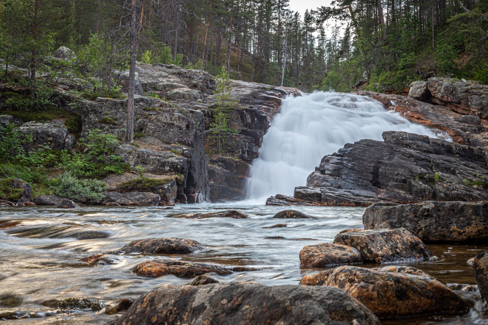 Canon EOS 6D Mark II + Canon EF 24-70mm F4L IS USM sample photo. Rapids, finland, lapland photography