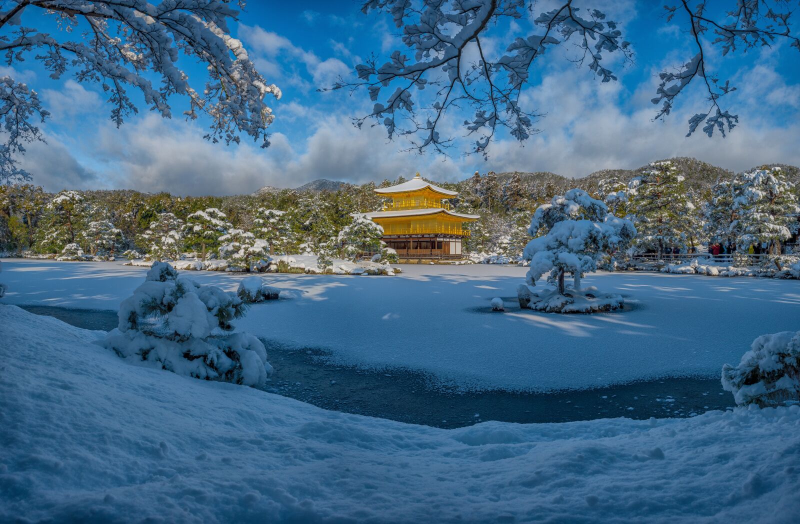 Nikon D800E sample photo. Landscape, snow scene, kinkaku photography