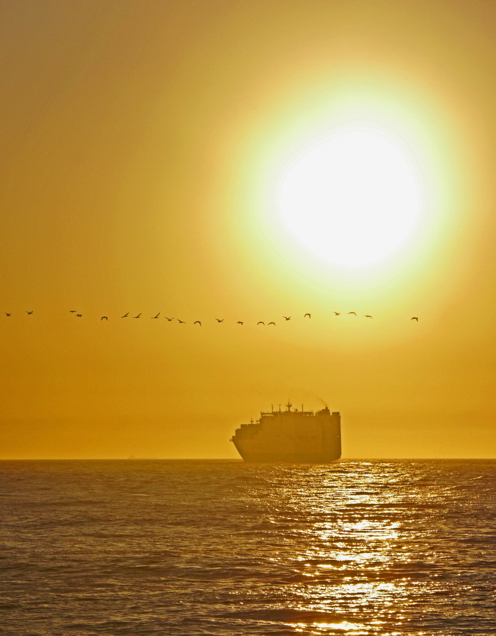 Panasonic Lumix DMC-GH2 sample photo. Ship, sea, sunset photography