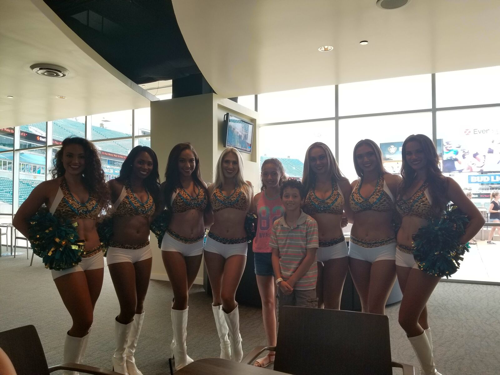 Samsung Galaxy S8+ sample photo. Jaguars, cheerleaders, football photography