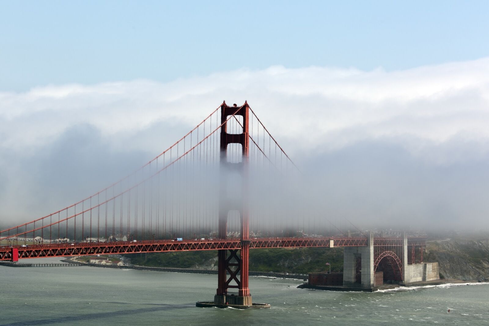 Canon EOS 5D Mark III sample photo. Golden gate bridge, fog photography