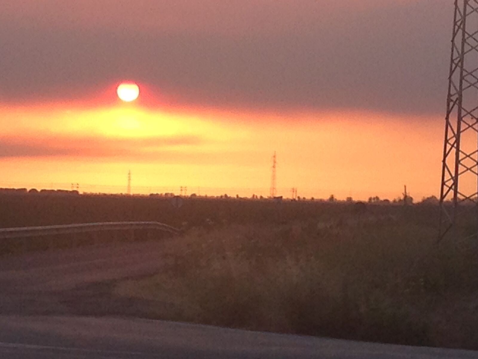 iPhone 5 back camera 4.12mm f/2.4 sample photo. Sunset, road, cadiz photography