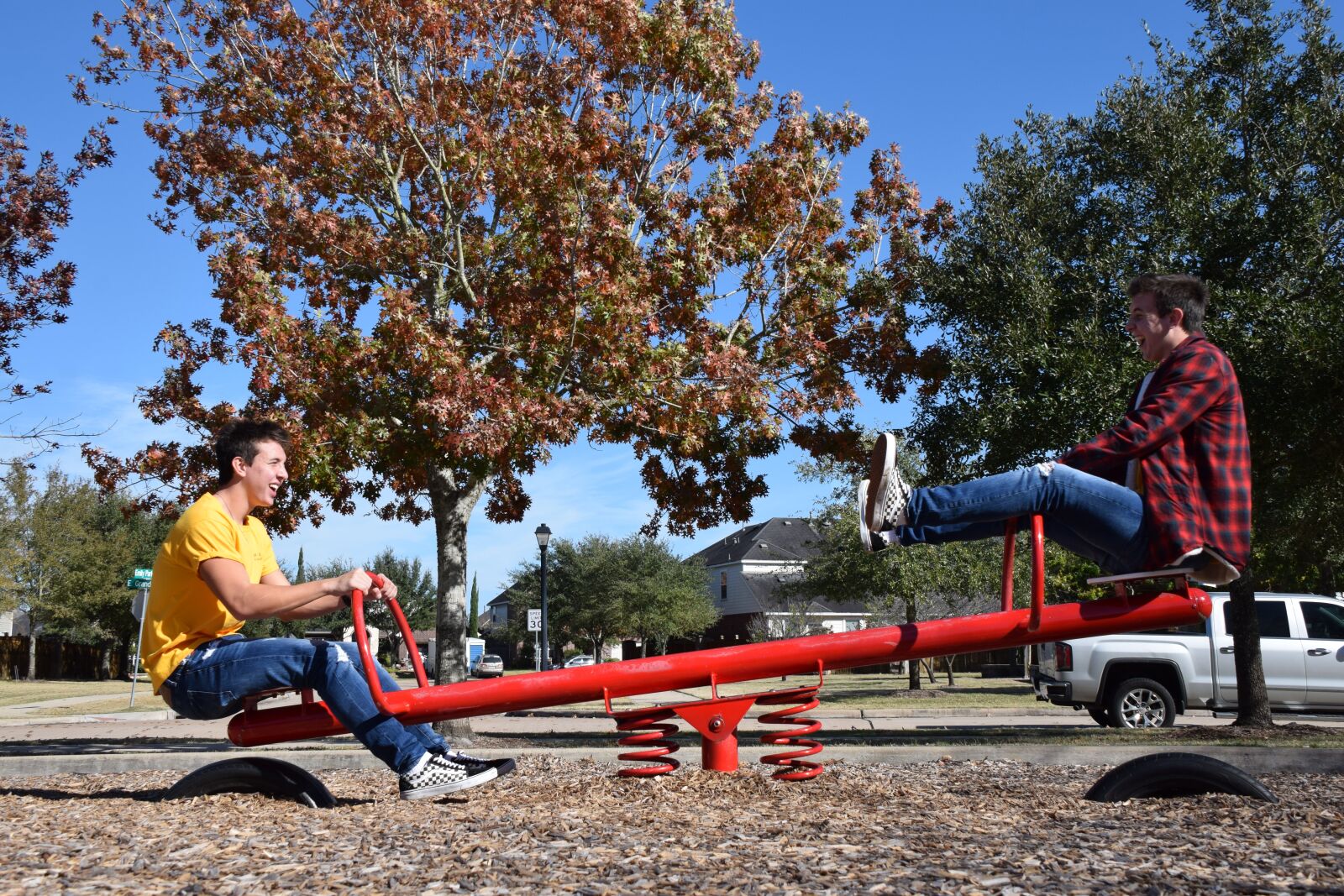 Nikon D3300 sample photo. Clone, seesaw, outdoors photography