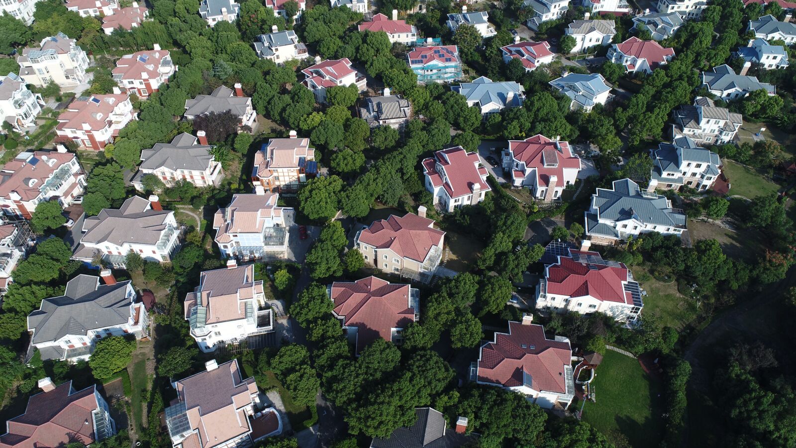 DJI FC6310 sample photo. Aerial, small town photography