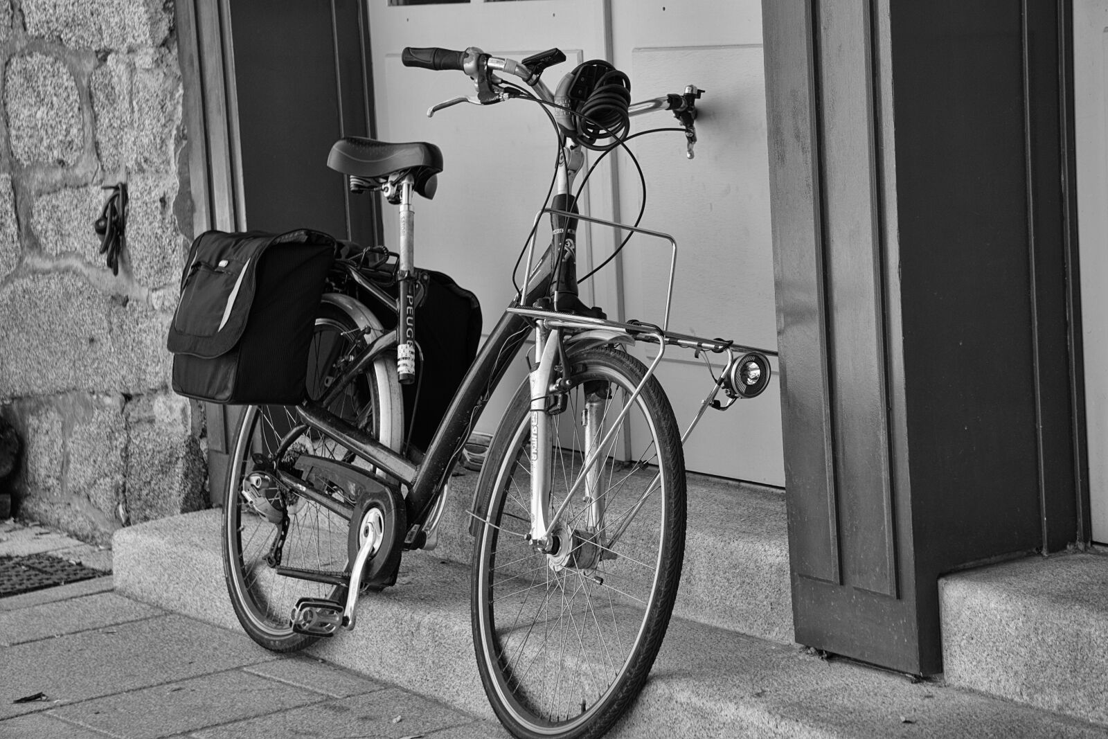 Sony E 55-210mm F4.5-6.3 OSS sample photo. Bike, two wheels, black photography