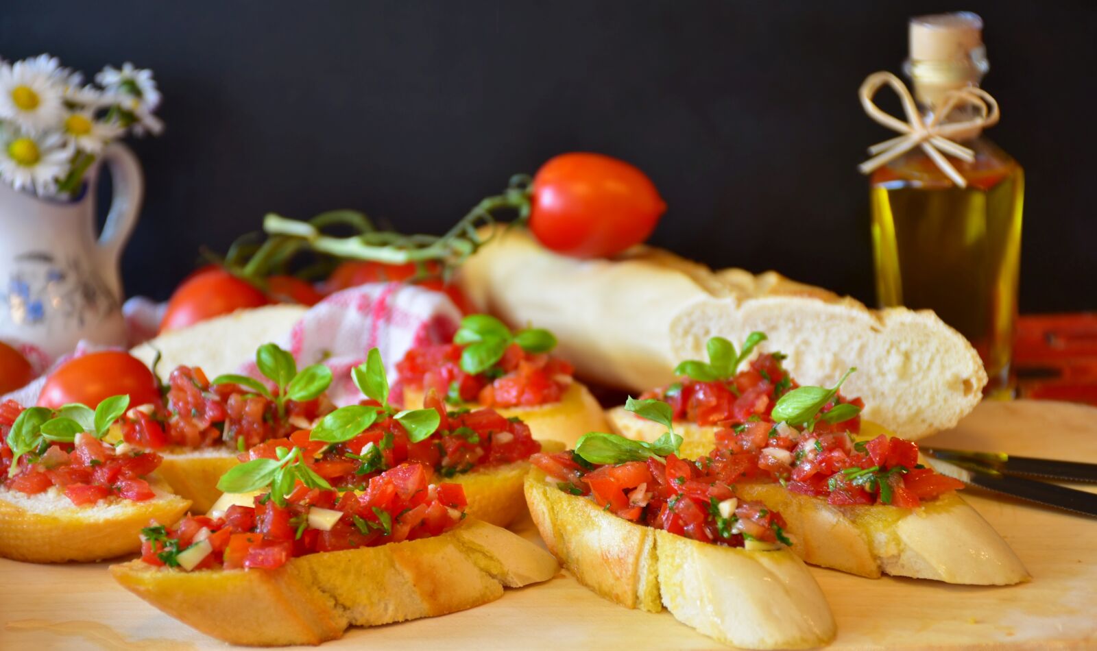 Nikon D7200 sample photo. Bruschetta, bread, baguette photography