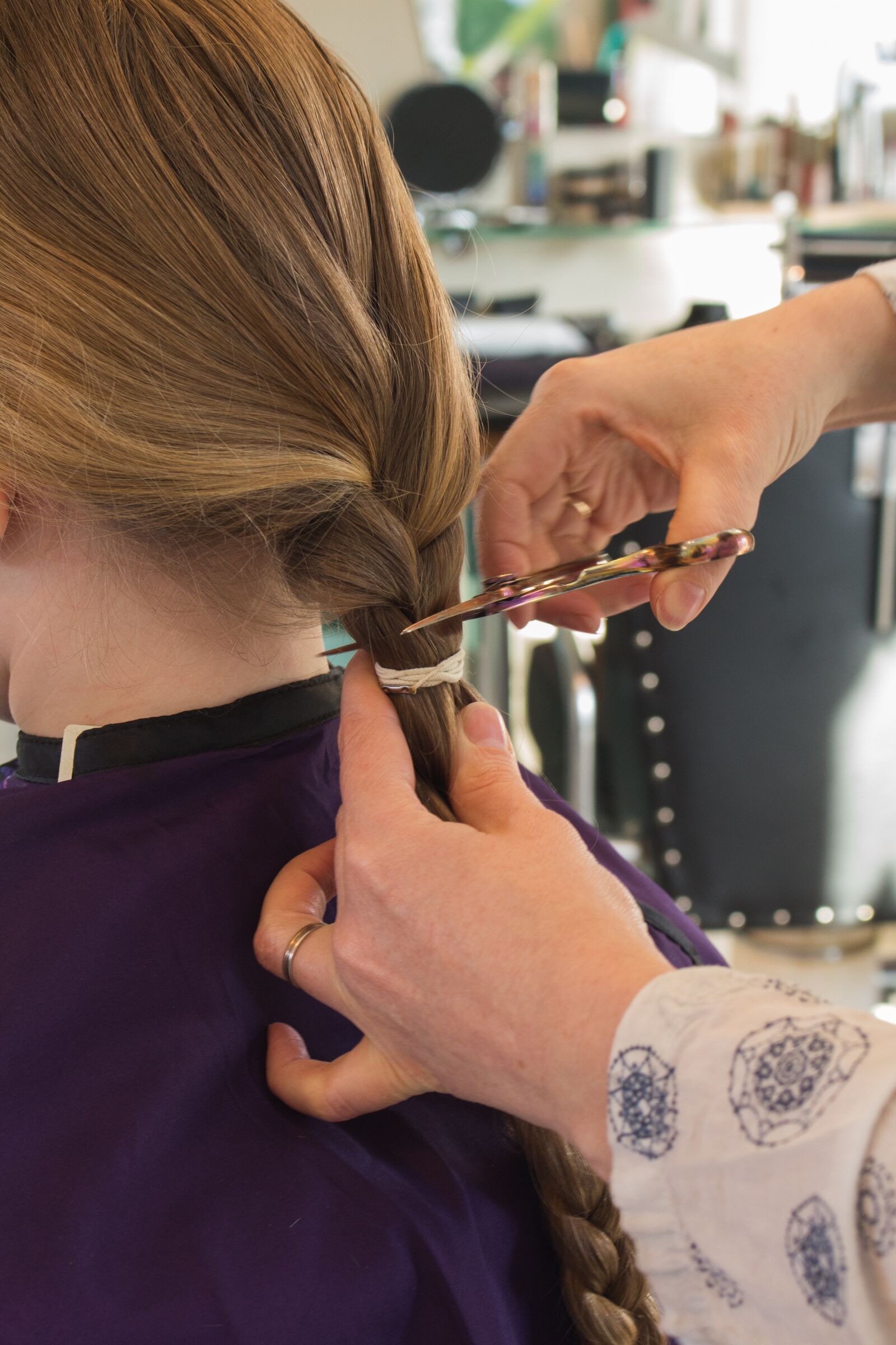 Canon EOS 100D (EOS Rebel SL1 / EOS Kiss X7) sample photo. Her, braid, barber photography