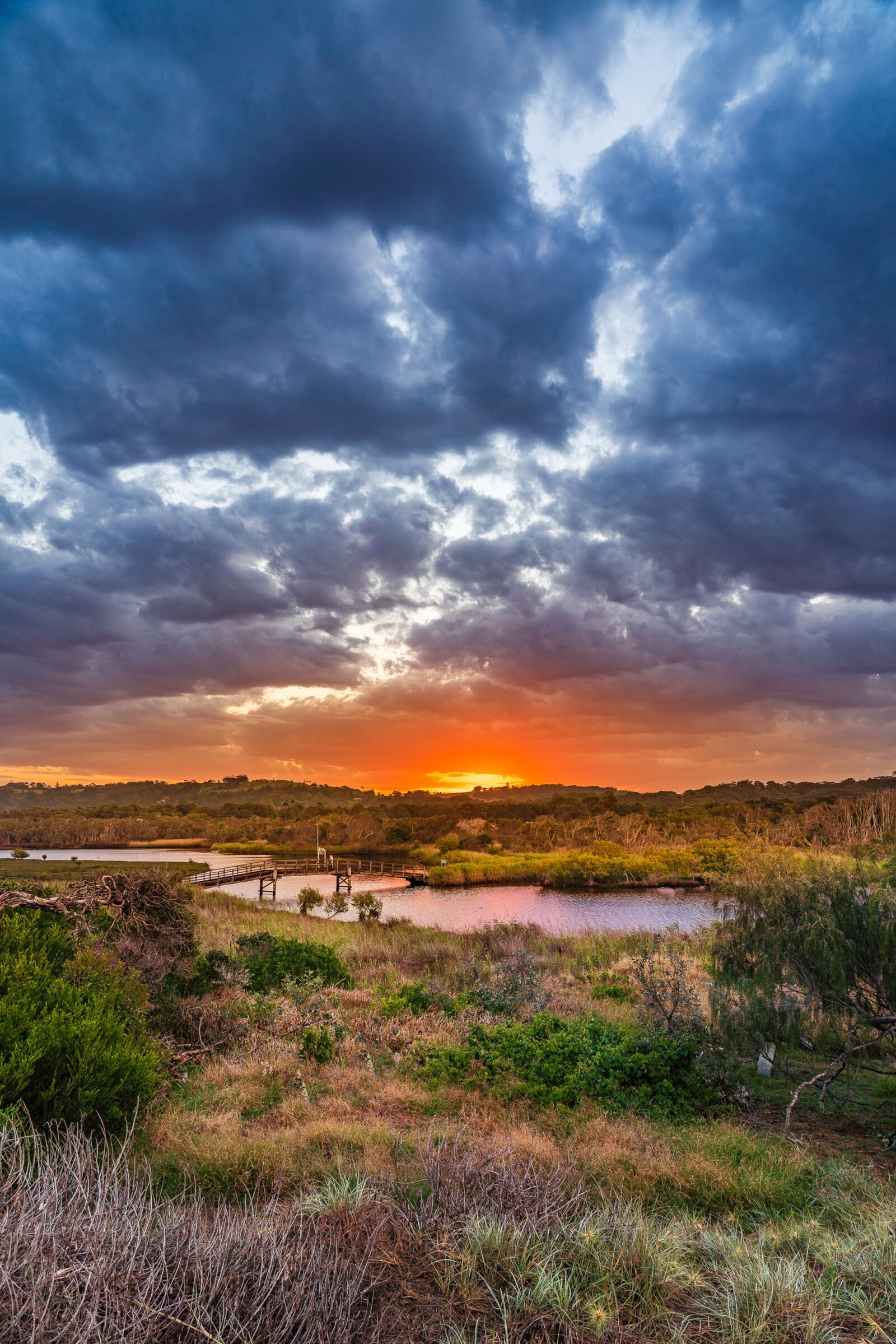 Sony a7R III sample photo. Sunset, bridge, creek photography