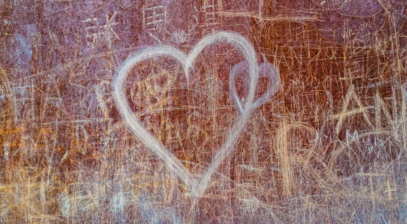 HUAWEI SNE-LX1 sample photo. Heart, background, rust photography