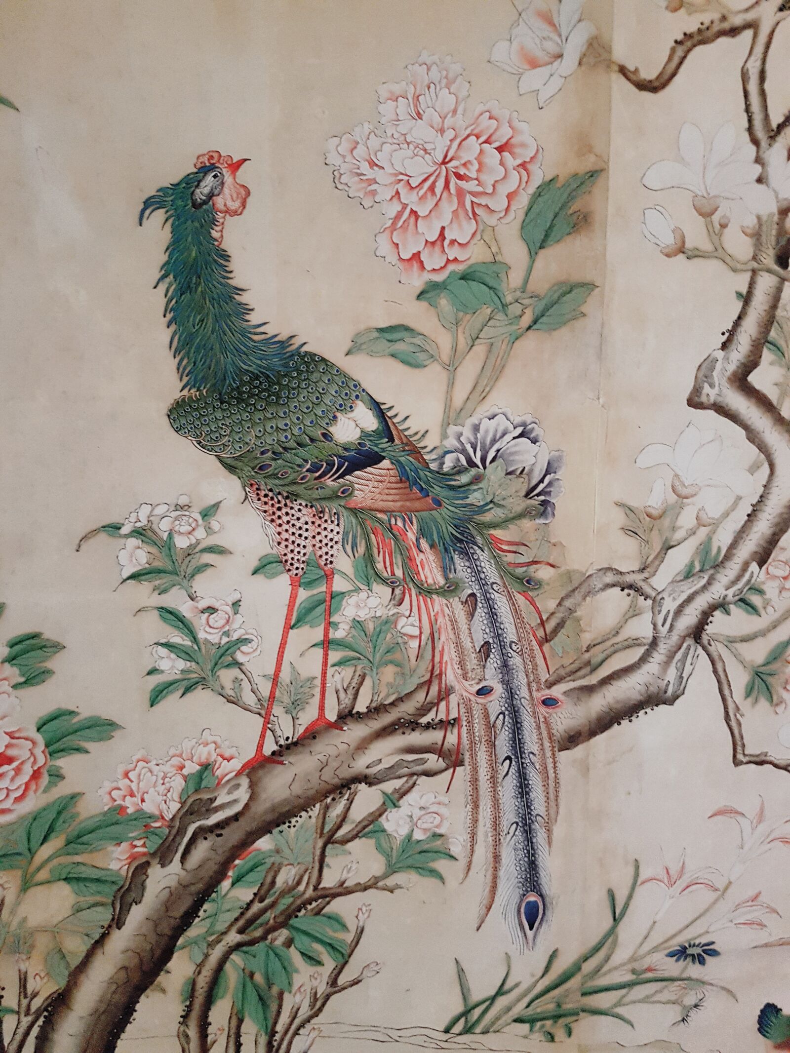 Samsung Galaxy S7 Edge sample photo. Chinoiserie, silk wallpaper, silk photography
