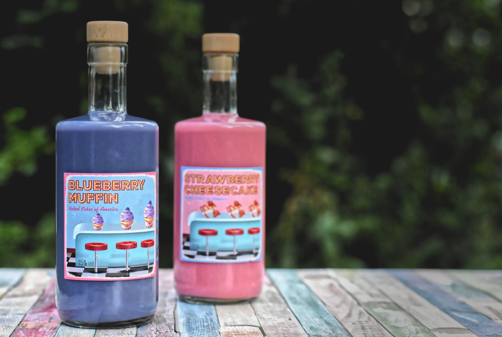 Nikon D7200 sample photo. Blueberry liqueur, strawberry liqueur photography