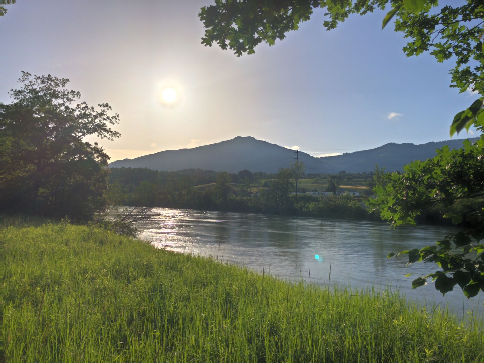 Apple iPhone X + iPhone X back camera 4mm f/1.8 sample photo. River, sunset, mountain photography