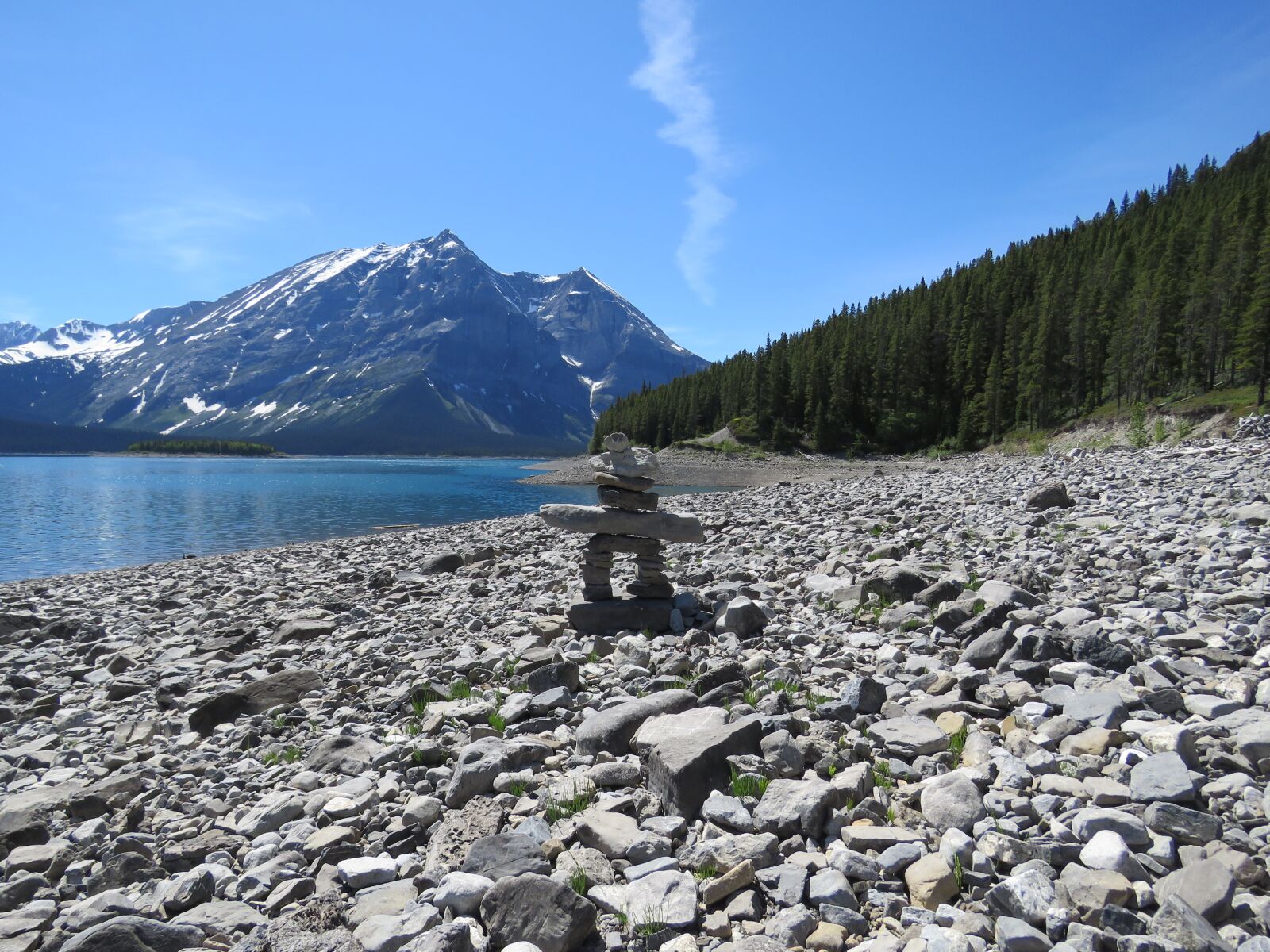 Canon PowerShot SX60 HS sample photo. Inukshuk, inuit, rocky mountains photography