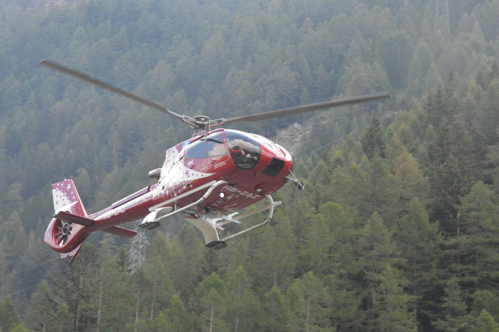 Nikon D3200 sample photo. Helicopter, air zermatt, zermatt photography