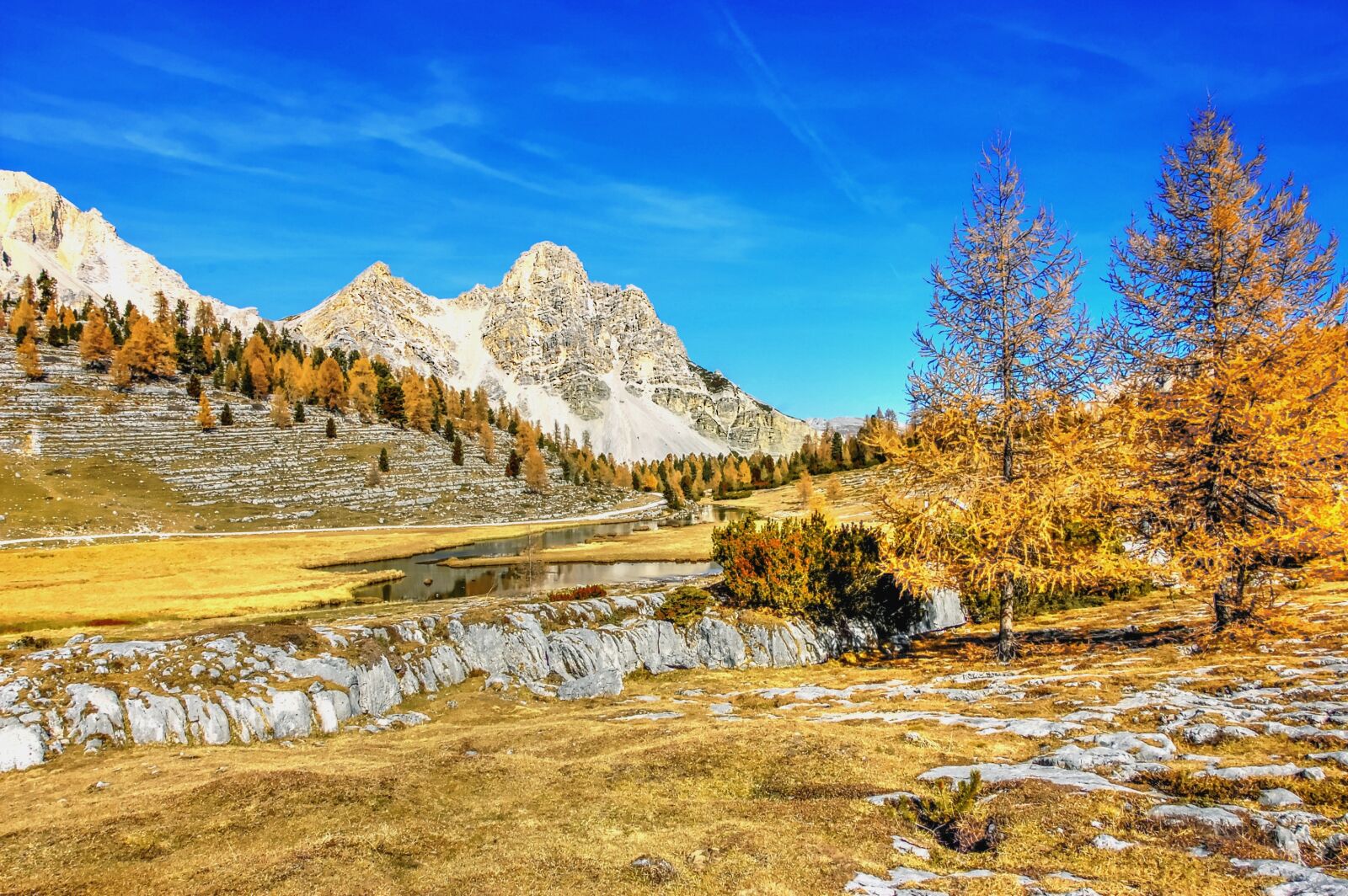 Nikon D40 sample photo. Indian summer, fanes, dolomites photography