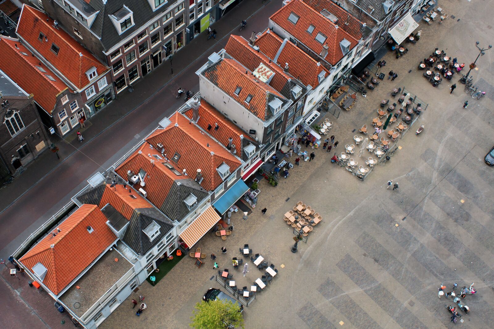 Canon EF 28-90mm f/4-5.6 sample photo. Roofs, city, from above photography