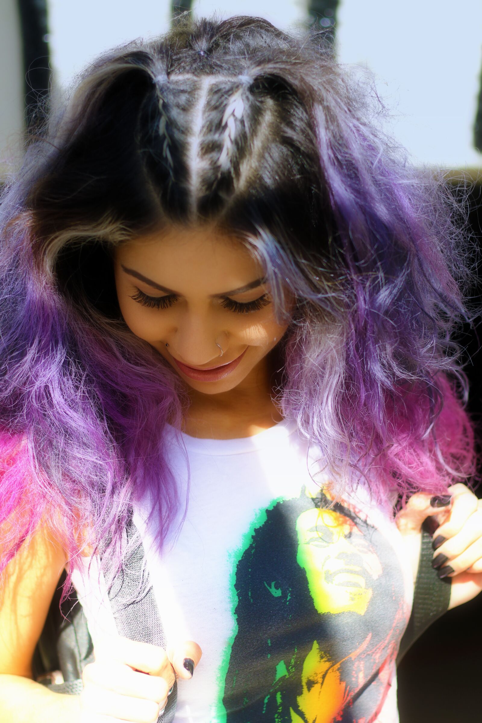 Canon EOS 7D Mark II sample photo. Purple hair, bob marley photography