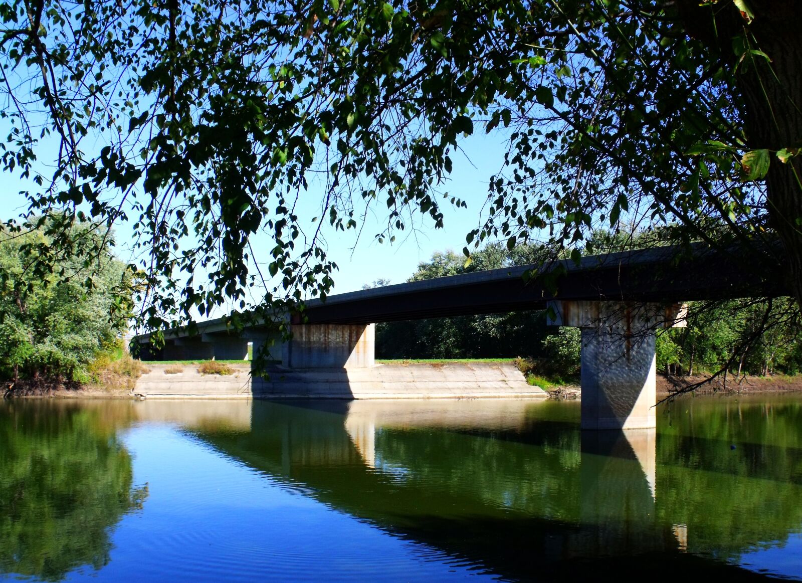 Fujifilm FinePix S1500 sample photo. Bridge, river, trees photography