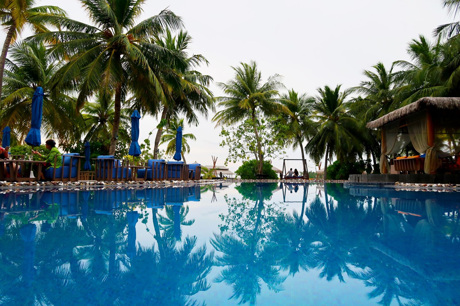Canon PowerShot G7 X Mark II sample photo. Swimming pool, palm, pool photography