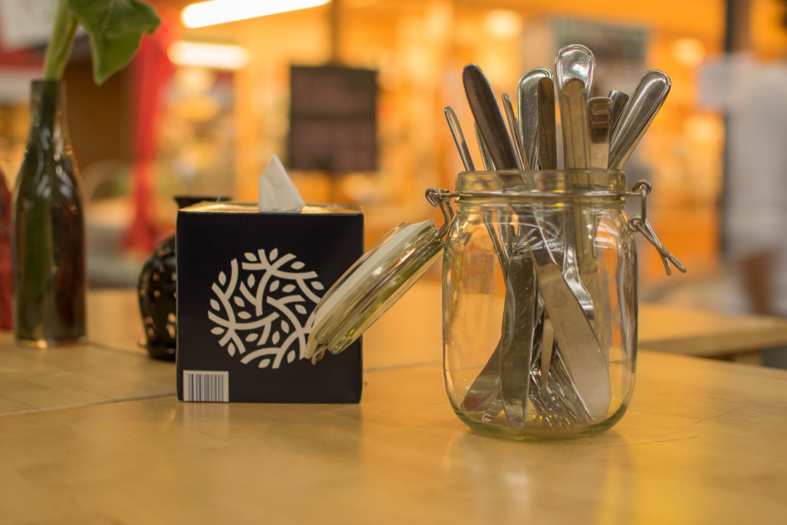 Nikon D5300 sample photo. Cutlery, glass, box photography