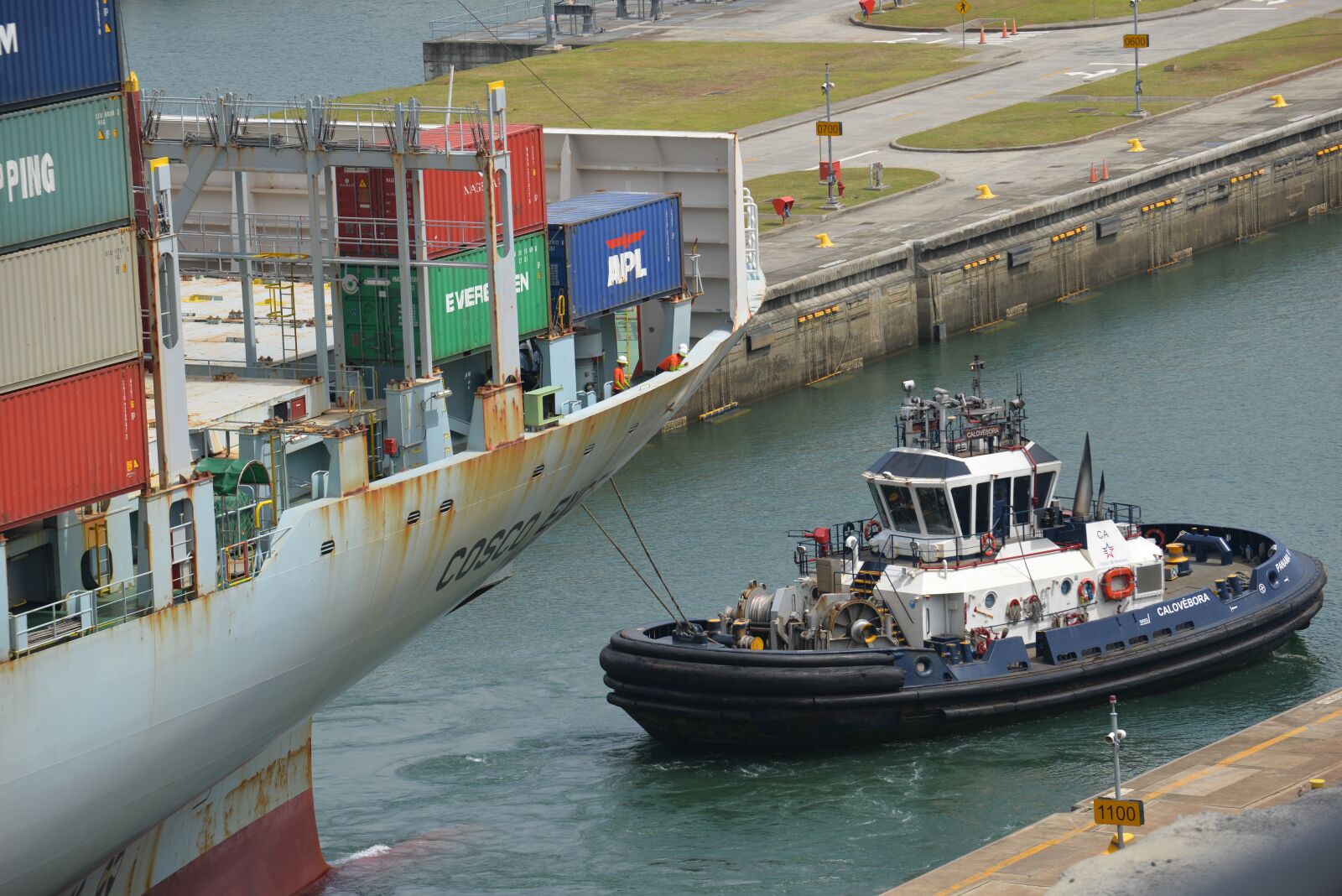 Nikon D610 sample photo. Panama, canal, ship photography