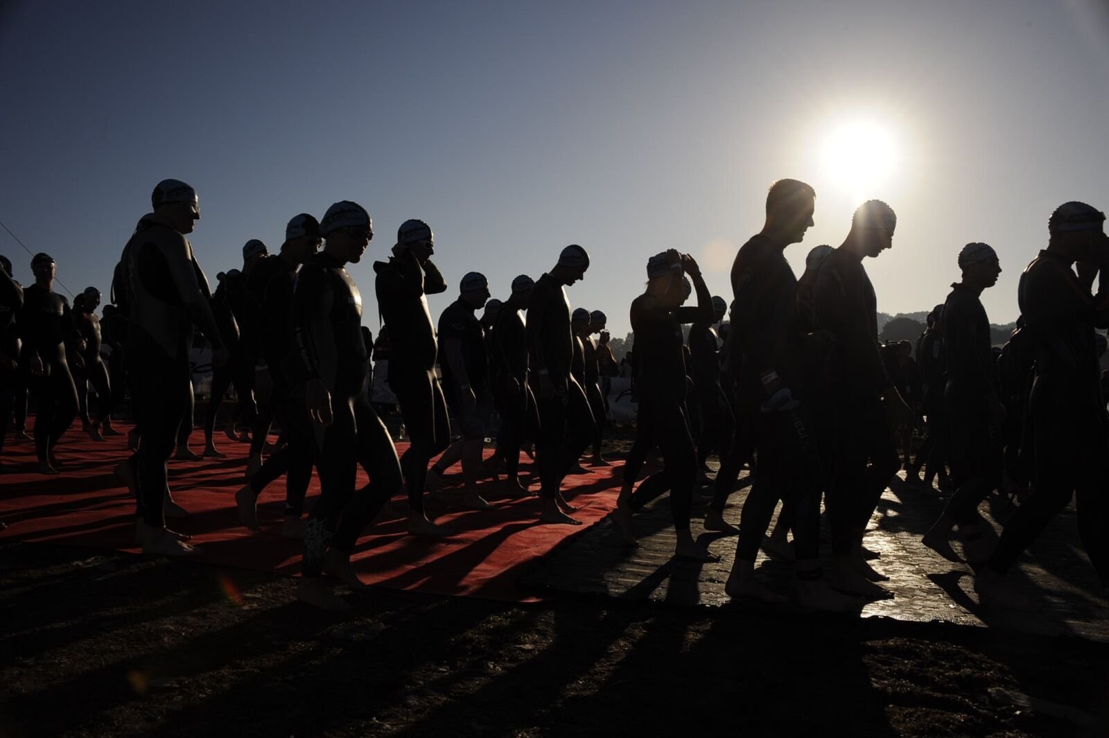 Nikon D3 sample photo. Ironman, start, race photography