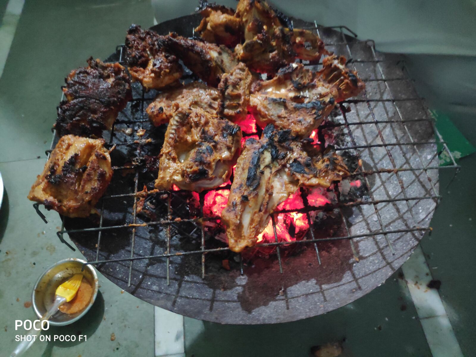 Xiaomi POCO F1 sample photo. Grill, chicken, roast photography