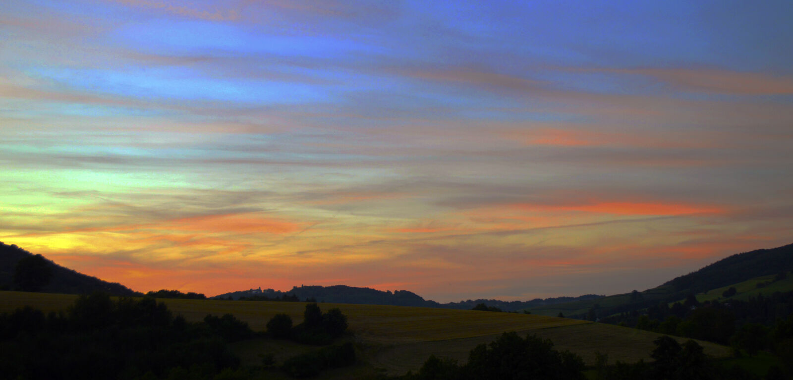 Nikon D3200 sample photo. Evening, sky, hills, orange photography