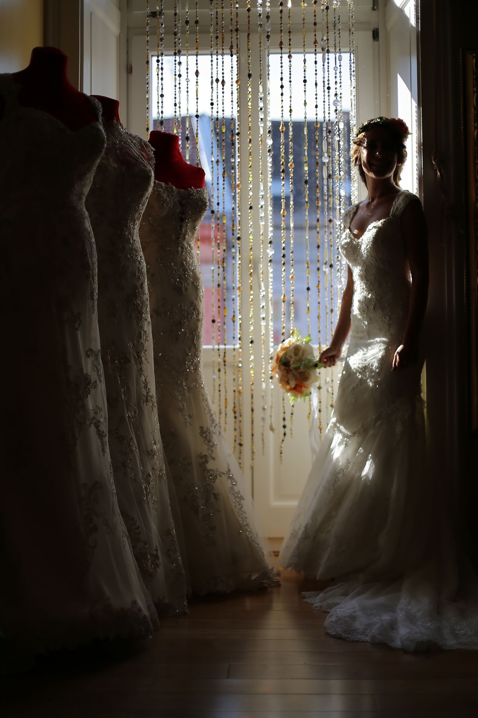 Canon EOS 6D + Canon EF 50mm F1.4 USM sample photo. Shop, shopping, wedding dress photography
