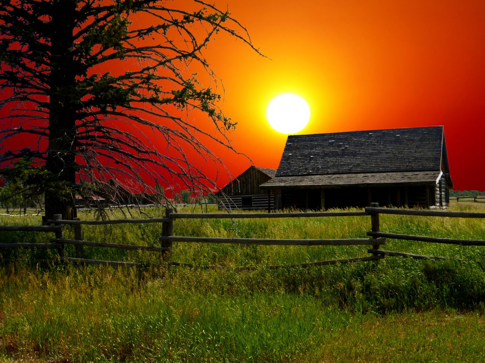 Panasonic Lumix DMC-ZS25 (Lumix DMC-TZ35) sample photo. Sunset, america, ranch photography