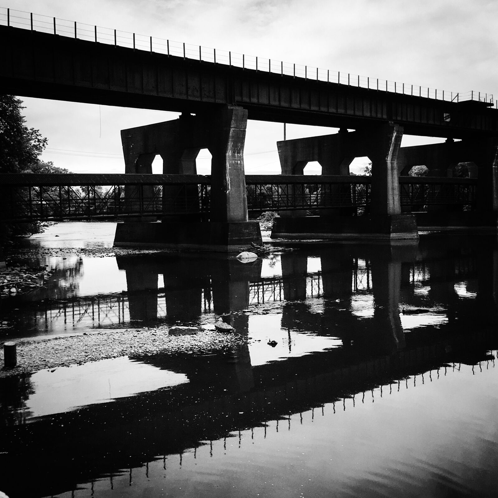 Apple iPhone 6s sample photo. Bridge, railroad, river photography