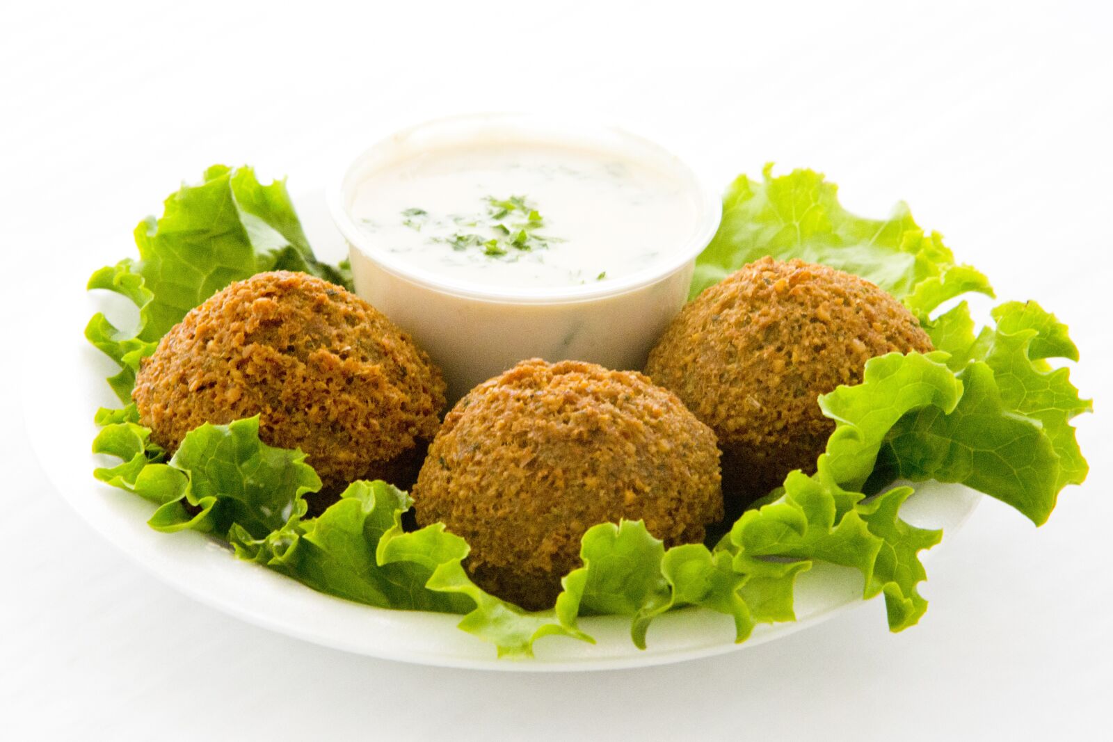 Canon EF 70-200mm F2.8L IS USM sample photo. Falafel, tahini, appetizer photography