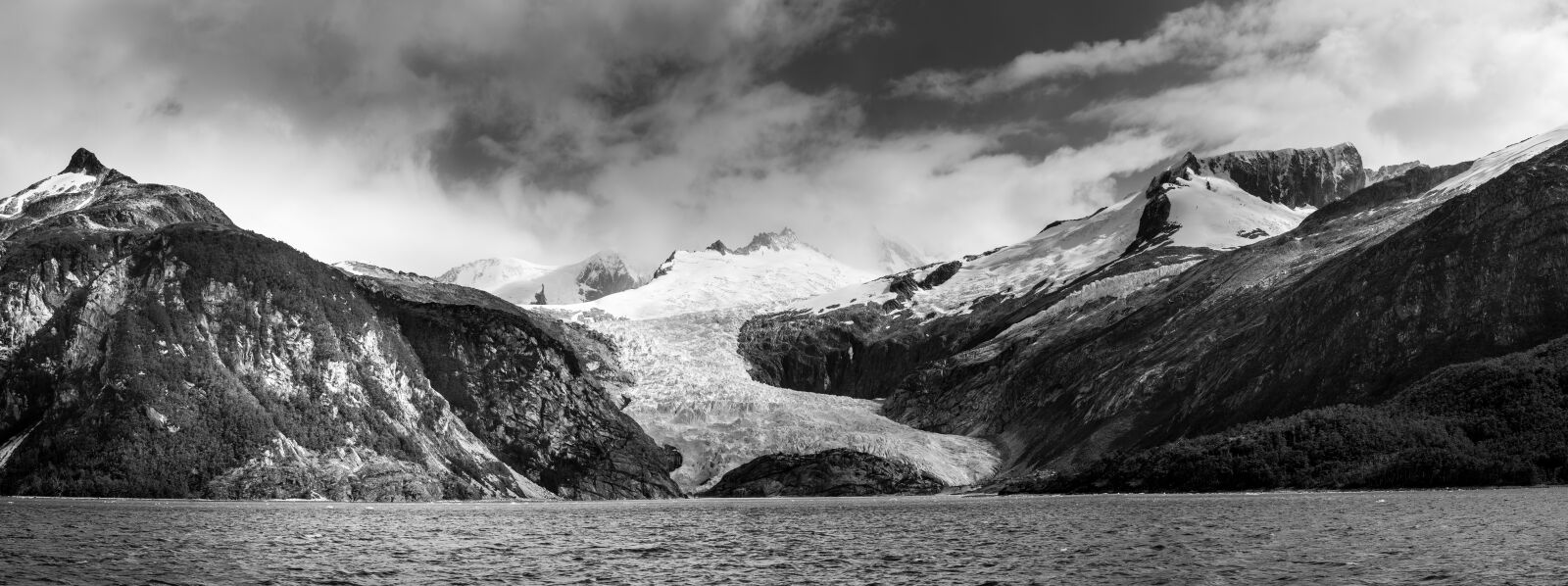 Sony FE 24-105mm F4 G OSS sample photo. Patagonia, black and white photography