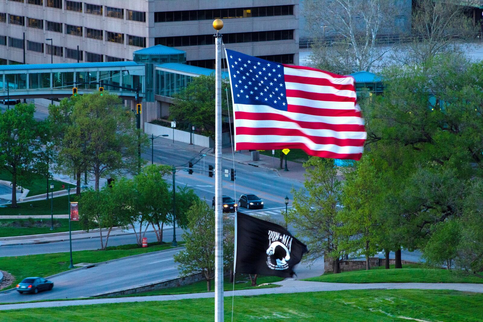 Canon EF75-300mm f/4-5.6 sample photo. American flag, flag, pow photography