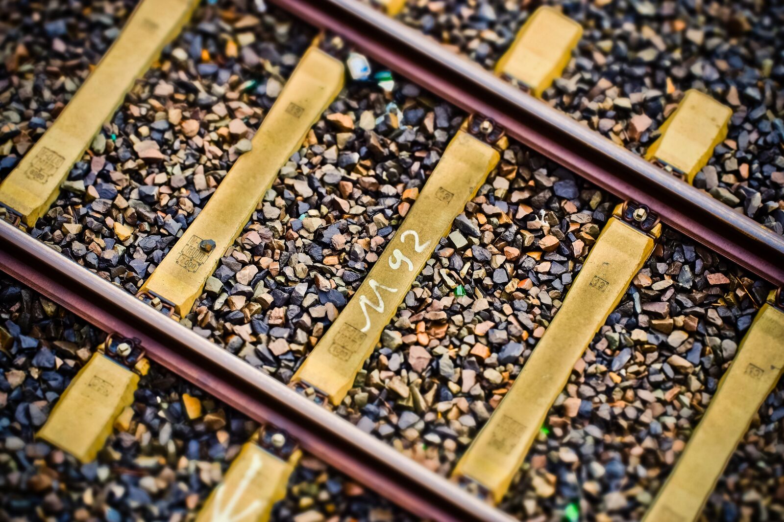 Olympus OM-D E-M10 sample photo. Track, track bed, rails photography