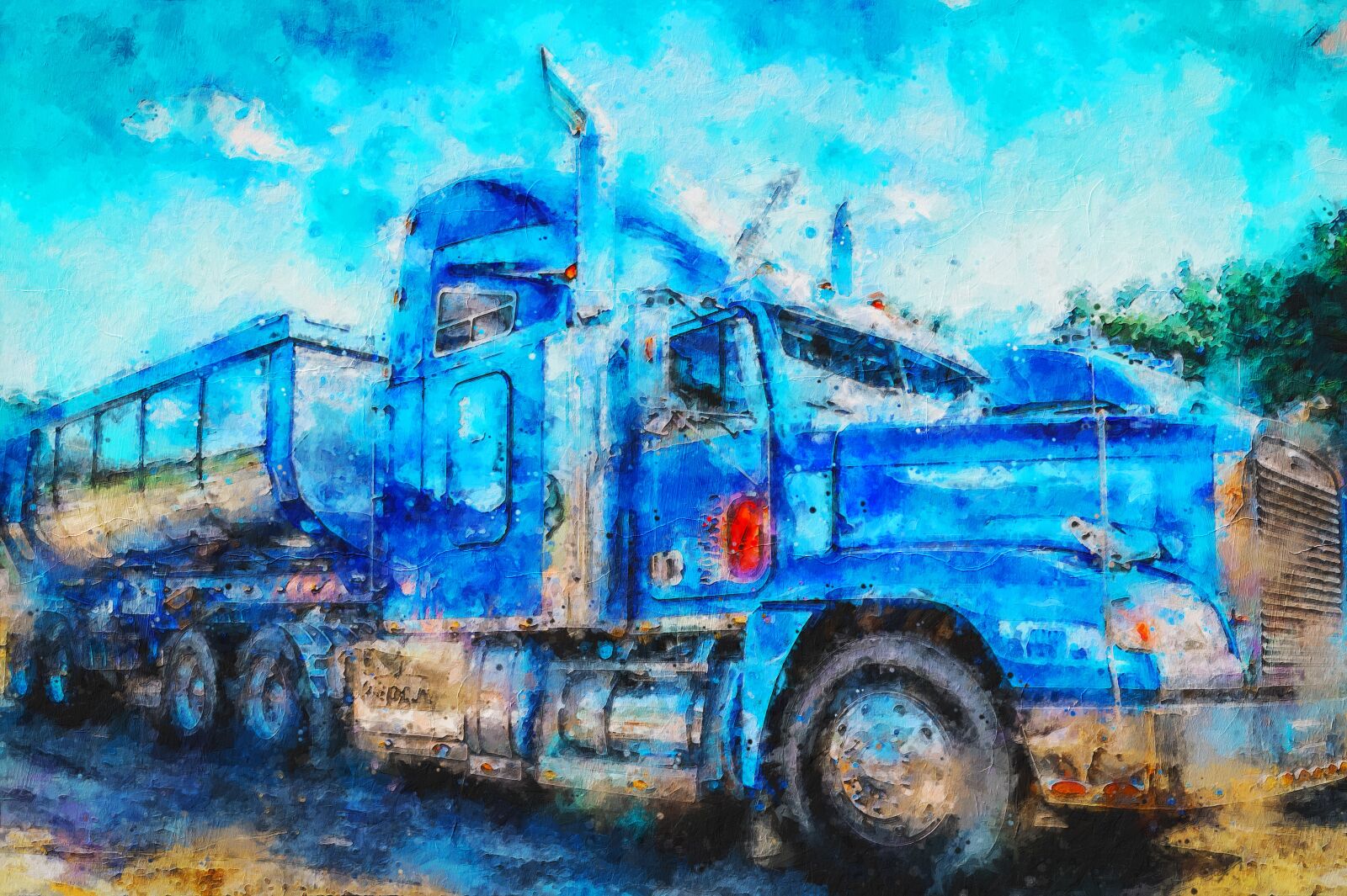 Nikon Z6 sample photo. Digital painting, truck, auto photography