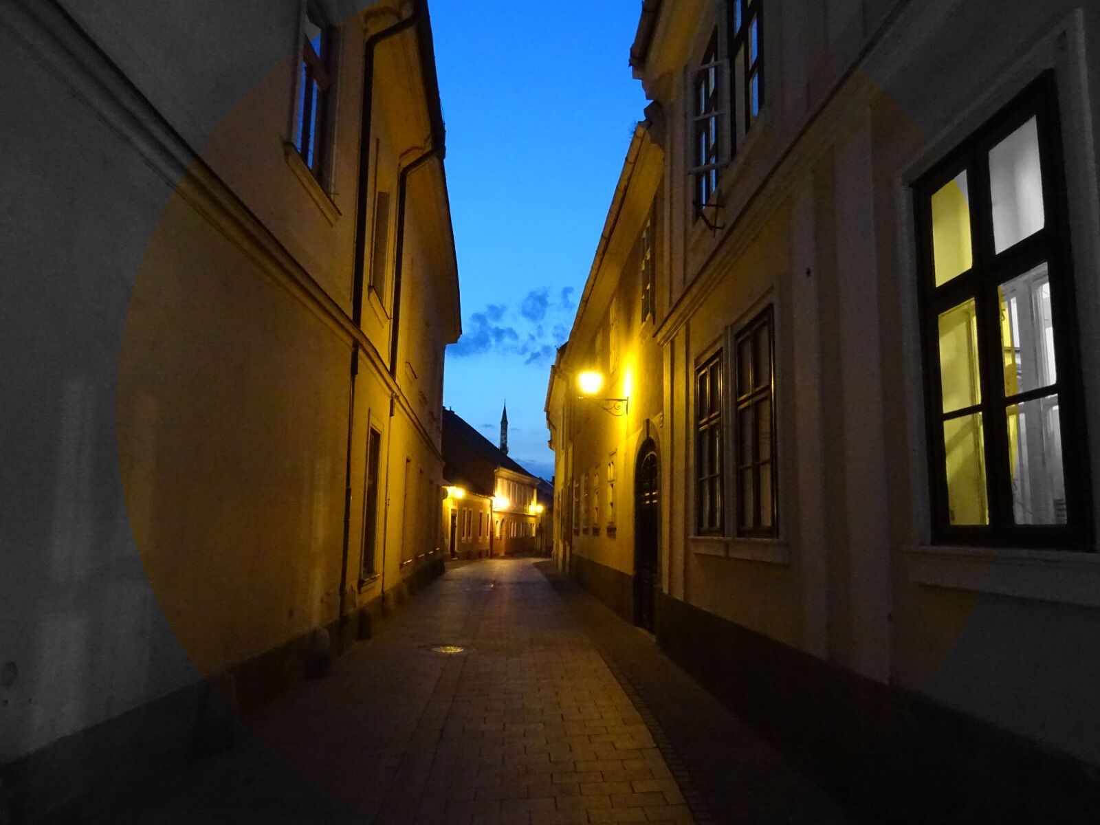 Sony DSC-HX60 sample photo. Alley, architecture, city, clouds photography