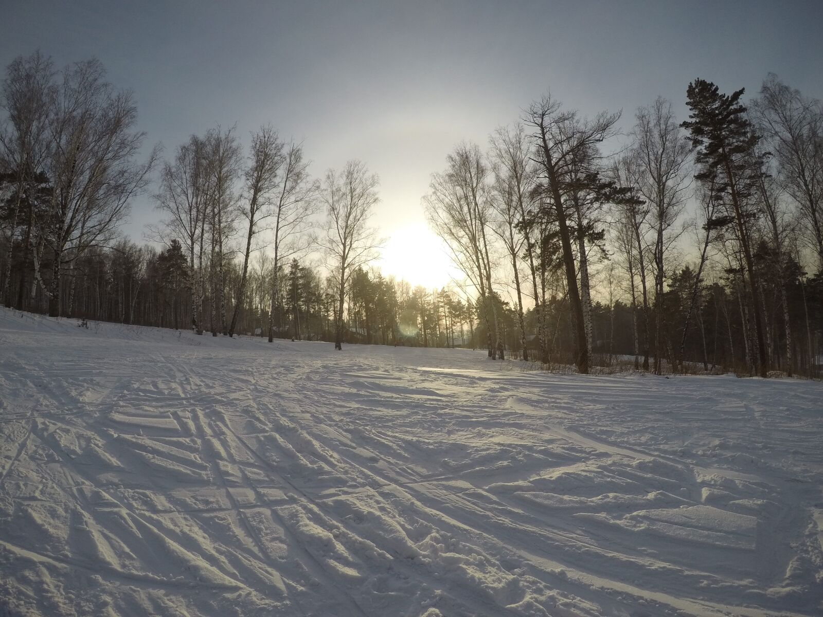 GoPro Hero5 Black sample photo. Snow, sunset, siberia photography