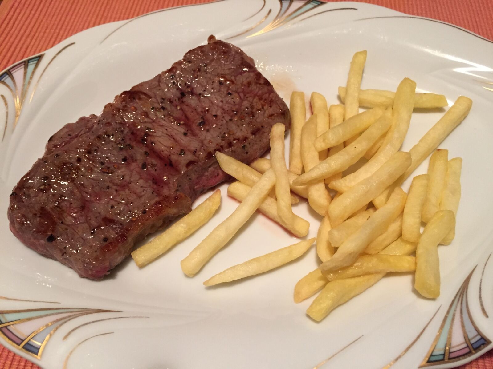 iPhone 6 back camera 4.15mm f/2.2 sample photo. Steak, french, meat photography