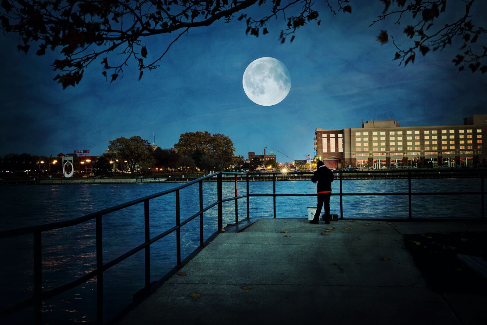 Canon EF 24-70mm F2.8L II USM sample photo. Super moon, moon, silhouette photography