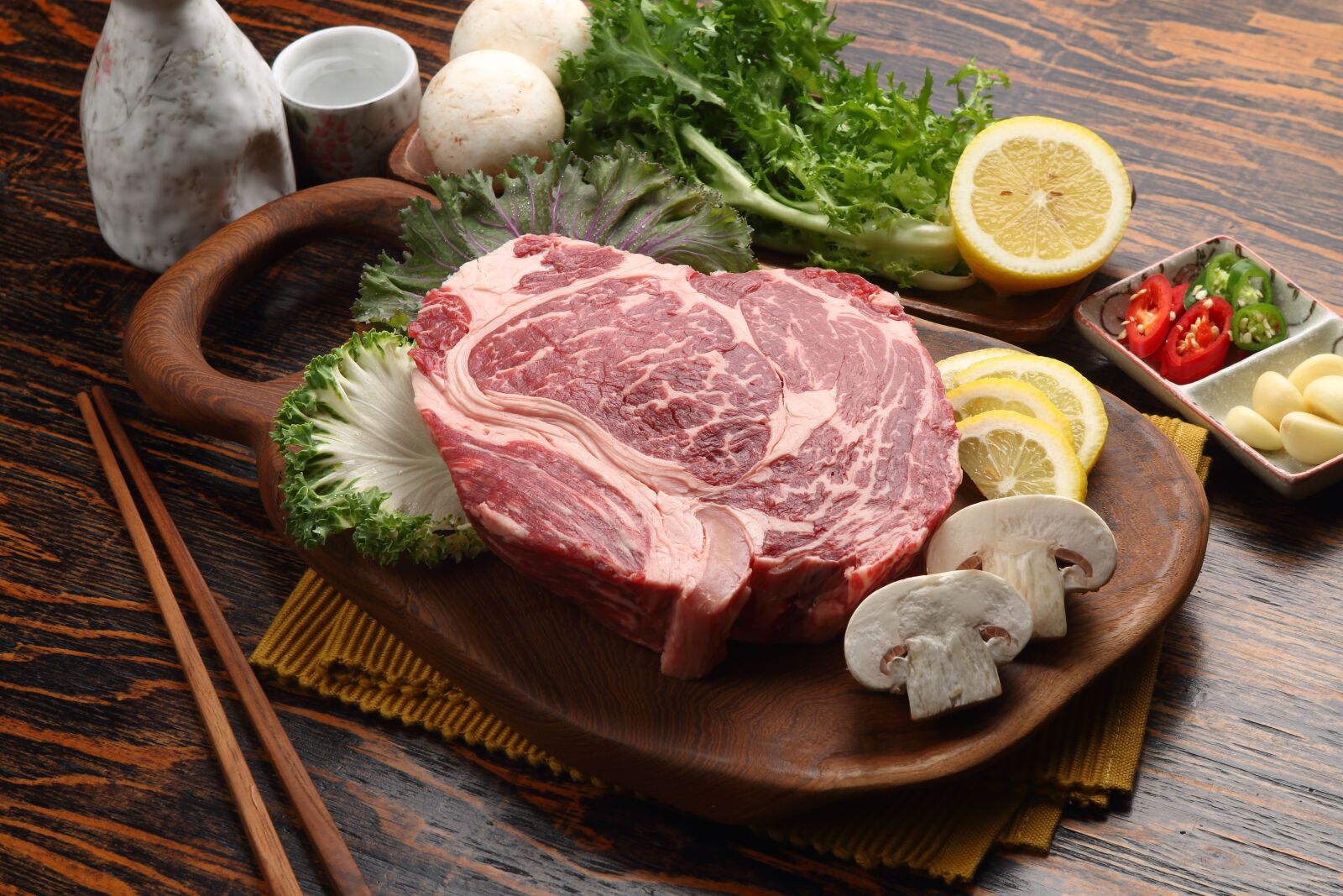 Canon EOS 70D + Canon EF 24-70mm F2.8L USM sample photo. Beef, rib eye, meat photography
