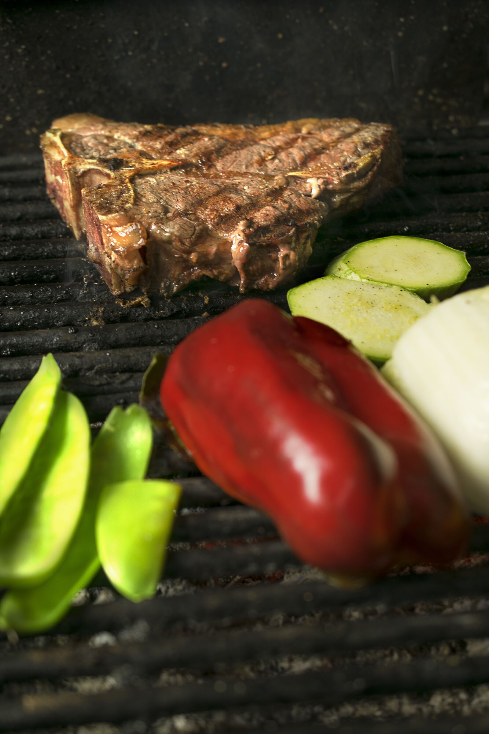 Nikon D5300 sample photo. The stake, meat, barbecue photography
